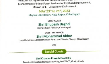 *‘मृदा एवं जल संरक्षण’ पर राजधानी रायपुर में तीन दिवसीय राष्ट्रीय कार्यशाला 23 से 25 मई तक*