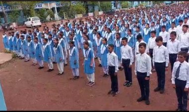 भरत देवांगन उत्कृष्ट हिंदी माध्यम विद्यालय खरोरा में आज प्रवेश उत्सव मनाया गया *