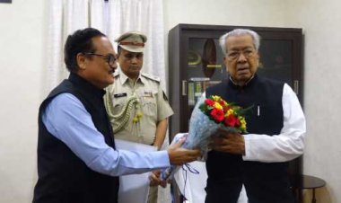 राज्यपाल श्री हरिचंदन से रेडक्राॅस सोसायटी के सीईओ  और चेयरमेन ने की मुलाकात
