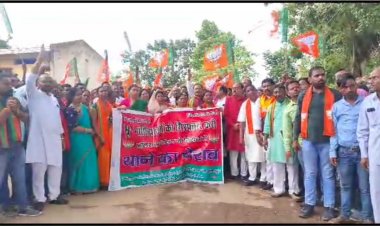 कांग्रेस सरकार के खिलाफ ,,बतौली में भाजपा का सीतापुर विधानसभा स्तरीय एक दिवसीय धरना,