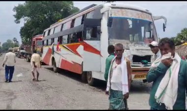 सुकमा लगातर बारिश से जन जीवन अस्त व्यस्त NH 30  -48 घण्टो से जाम