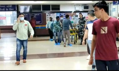 बीजापुर में पदस्थ सीआरपीएफ 153 का जवान मलेरिया का गंभीर पीड़ित . जवान का नाम एकन राय बताया जा रहा हैं