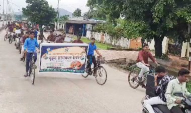 स्वीप कार्यक्रम अभियान 2023 के अंतर्गत लोगो को मतदान के लुए जागरूक करने वृहद साइकिल रैली निकली गयी