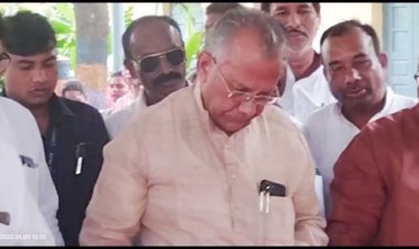 बिलासपुर छत्तीसगढ़ के गृहमंत्री ताम्रध्वज साहू पहुंचे बिलासपुर,