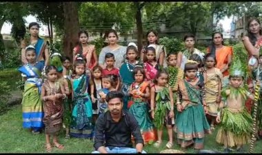 रियल लाइफ पब्लिक स्कूल खरोरा  में आदिवासी दिवस परंपरागत तरीके से मनाया गया