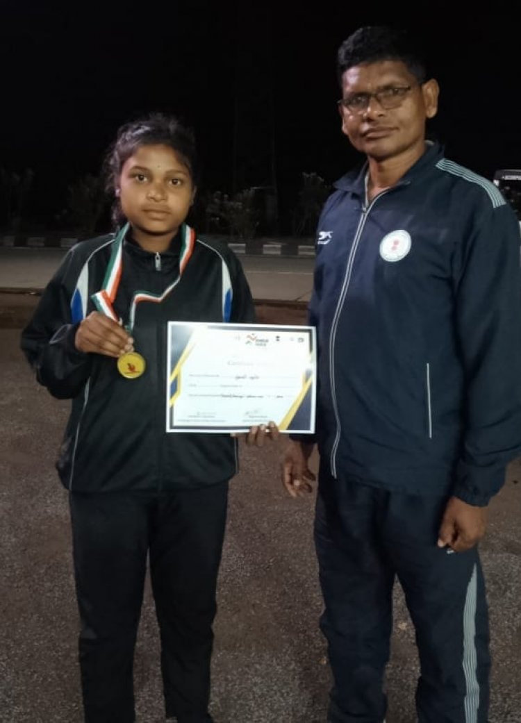 *तीरंदाजी खेल प्रतियोगिता रायपुर में खेल अकादमी की बालिका ने जीता गोल्ड*