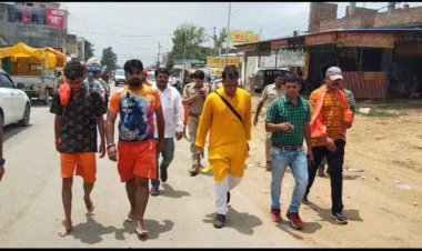 अंबिकापुर से जल उठा कर एक लाख कांवरियों का जत्था तीन दिवस के भीतर कैलाश गुफा में करेंगे महादेव  का जल अभिसेक